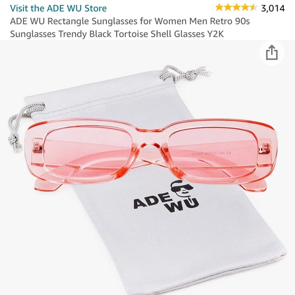 Are Wu pink translucent sunglasses. Never worn. Great condition. - Picture 4 of 11